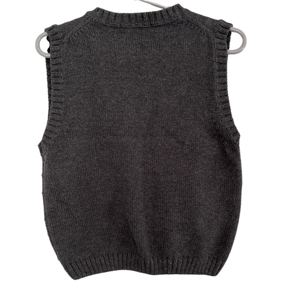 Janie and Jack Toddler Boys Knit Sweater Vest Size 2T 
Gray checkered pattern - Picture 2 of 5
